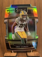 2021 Panini Select - Concourse Black & Gold Prizm Die-Cut #88 Eric Stokes (RC)
