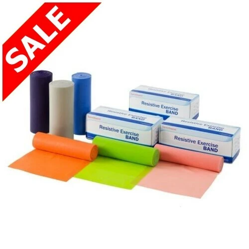 3 Level Resistance exercise Band 6 Yards Physical Therapy Workout Rehab Upper