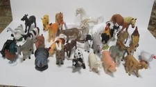 Farm Animals Lot of 34 Ducks Cows Horses Pigs Goats Sheep Plastic PVC 1.5"- 2.5"