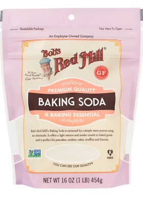 2 PACK Bob's Red Mill Baking Soda Gluten Free 16 Oz (Total 32 Oz)