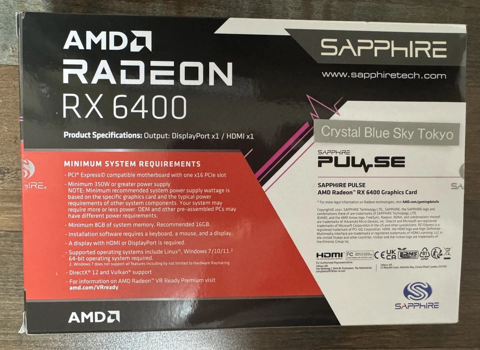 SAPPHIRE PULSE Radeon RX 6400 GAMING 4GB Graphics Board GPU GDDR6 ATX [NEW] - Image 2 of 4