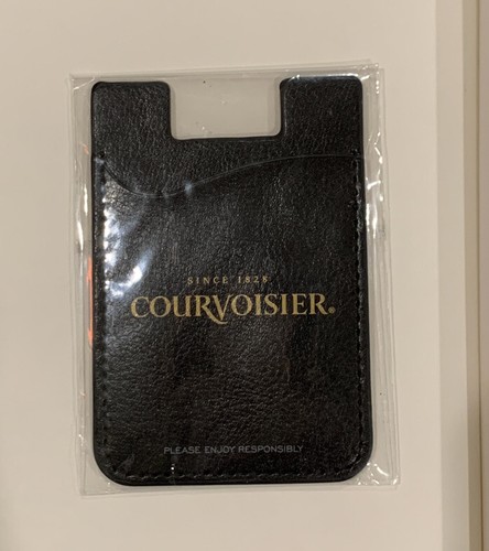 BLACK COURVOISIER BUSINESS CARD HOLDER FOR CELLPHONE - Rare Promo - New Sealed