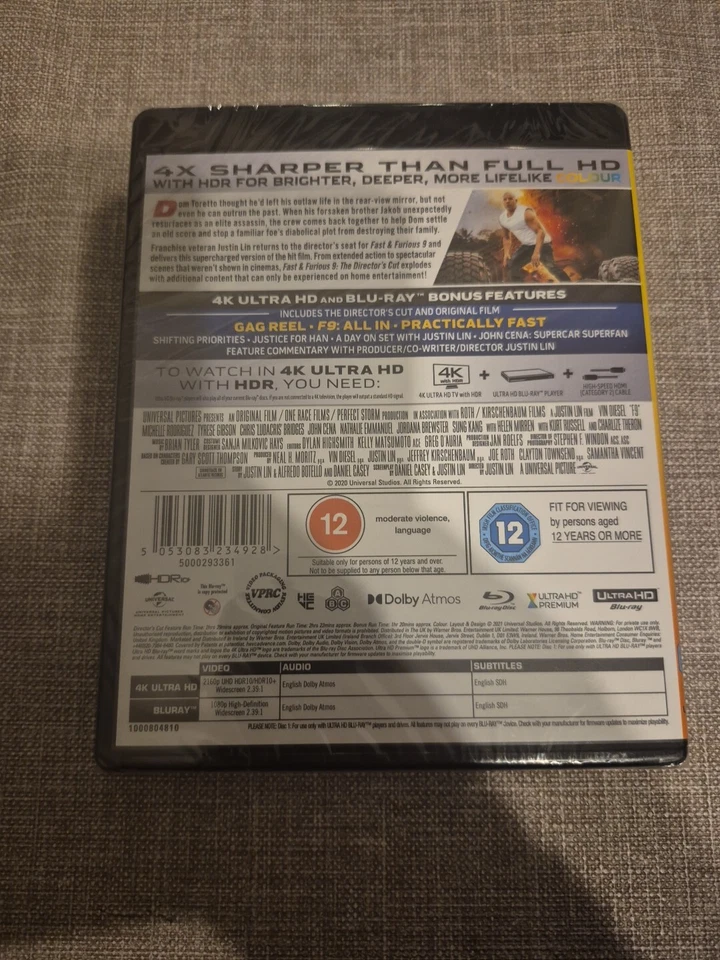 FAST & FURIOUS 9 - The Fast Saga (4K Ultra HD Blu-ray, 2-Disc Set). New Free P&P - Image 2 of 2