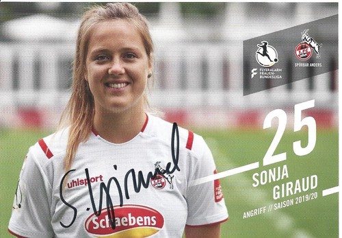 Sonja Giraud / 1. FC Köln Frauen / Saison 2019-2020 / Autogrammkarte