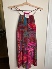 Pearle 88 Women Bright Colorful Sundress Small. Beachy Happy Hour Party Dress