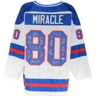 1980 USA Hockey 18 Autos Craig Eruzione Broten Signed White Jersey Beckett 53866