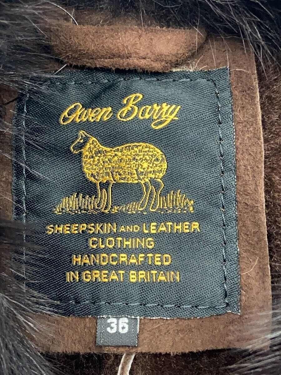 Giacca pelliccia OWEN BARRY altra pelle di pecora collo 36 BRW tinta unita usata