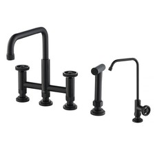 Kraus KPF-3125-FF-101 Urbix 1.8 GPM Widespread Bridge Kitchen - Black