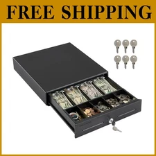 Durable 13" Electronic Cash Register Drawer - Black