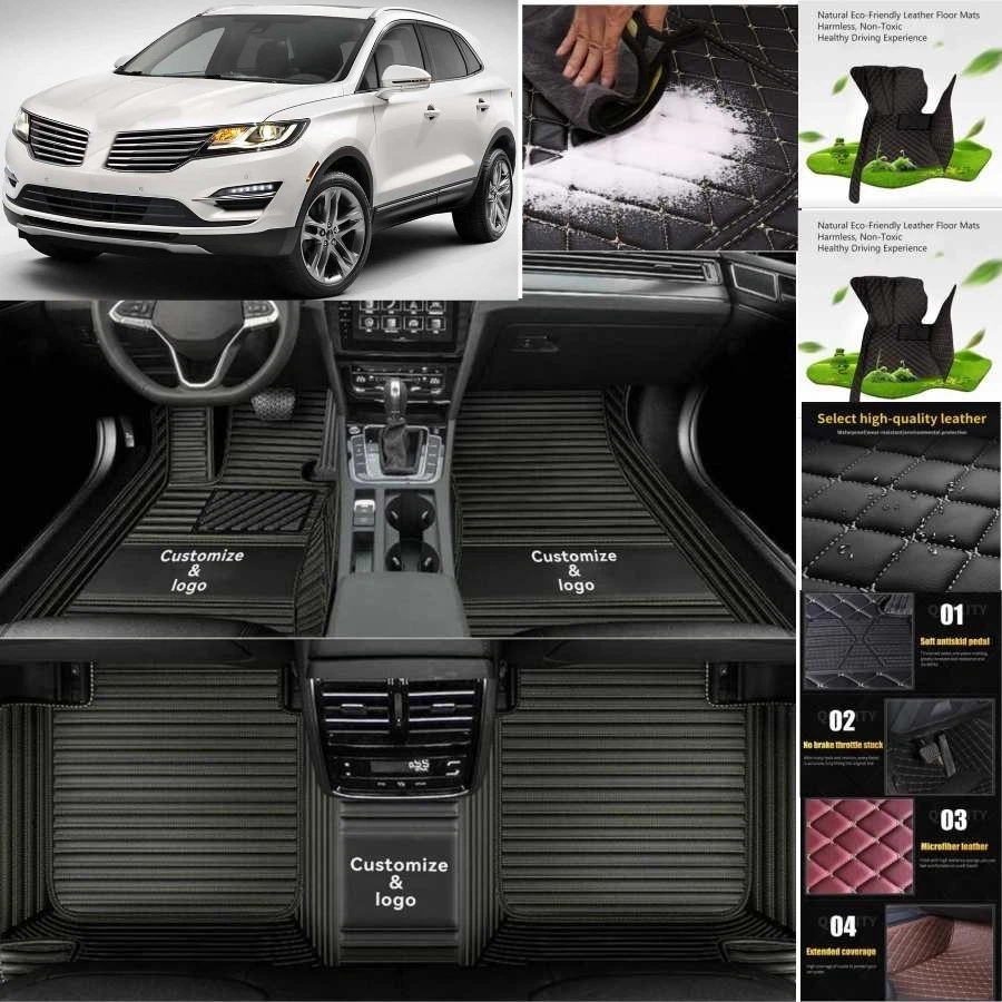 For Lincoln MKT Car Floor Mats Waterproof Auto Custom Liner Carpets PU Leather Foto 4 de 4