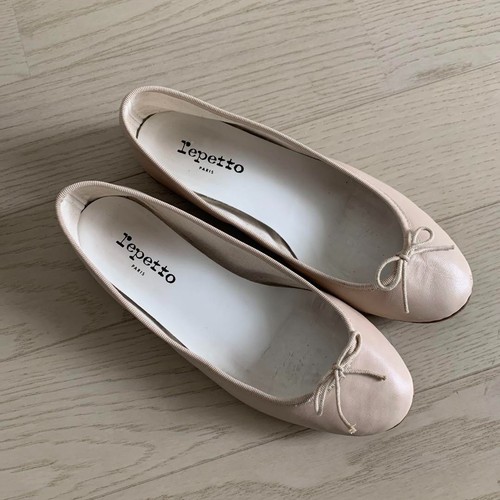 Zapatos de Ballet repetito Cinta Plana Beige Cuero Talla 39 USADOS Japón Envío Gratis - Imagen 2 de 6