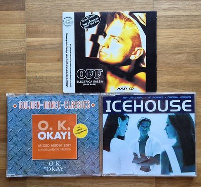 Off O.K. ICEHOUSE | 3× CD-Single Promo Electrica Salsa Okay Hey Little Girl 80s
