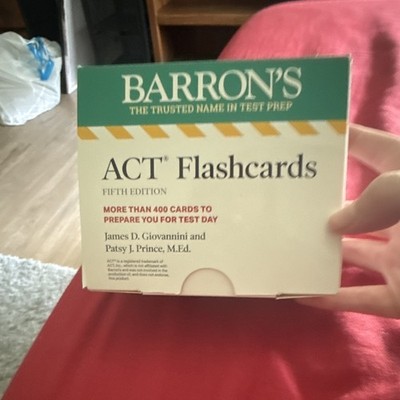 Barron s ACT Flashcards 5th Edition English Test Prep Study Guide Cards