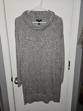 Gap Womens heather gray  cowl neck sweater dress size small 
