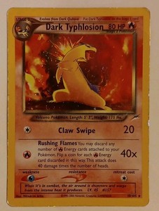 dark typhlosion pokemon card value Dark Typhlosion 10/105 Holo Neo Destiny WOTC Pokemon Card NM