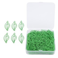 200 Pcs Leaf Shaped Paper Clips Cute Fun Bookmark Paperclip Planner Clips With