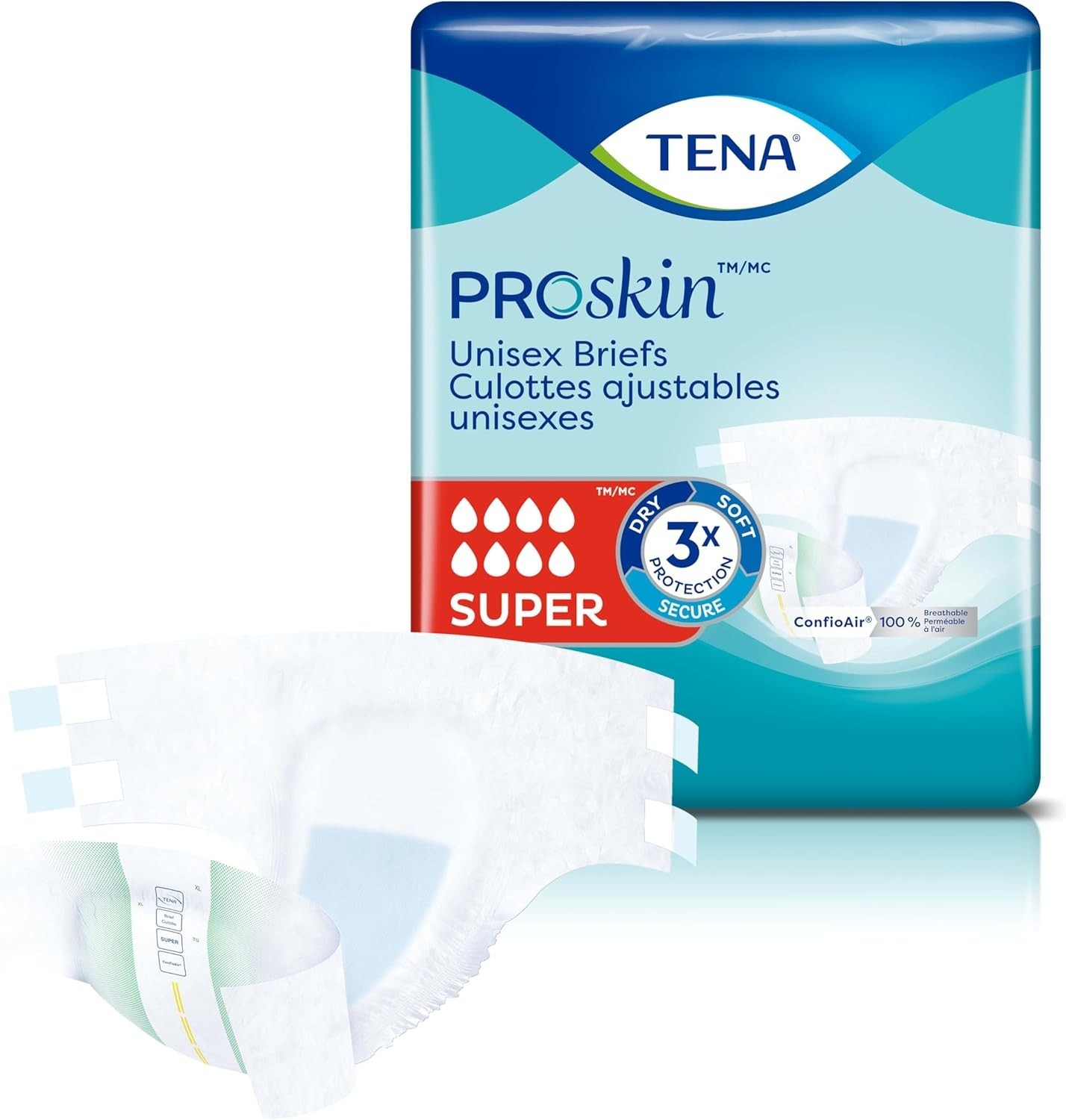 TENA ProSkin Super Incontinence Adult Diapers, Maximum Absorbency,L-*56 COUNT*