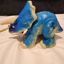 Vintage 2000s Jurassic Park Jr Blue Triceratops Playskool Hasbro Dinosaur 02028