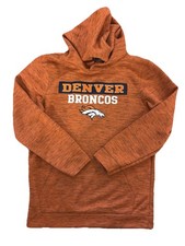 Denver Broncos NFL Team Apparel Youth Orange Hoodie Sweatshirt Size XL 16/18