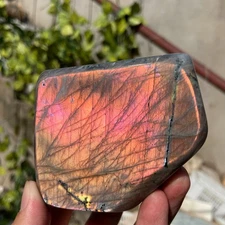 430g Natural labradorite quartz crystal freeform polished specimen healing