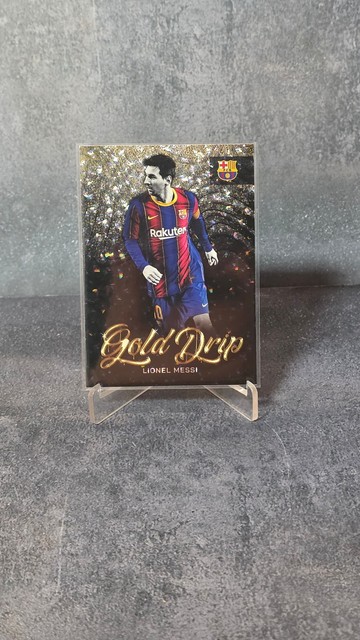 2022-23 TOPPS FC Barcelona Official Team Set - Lionel Messi no. 50 - Gold Drip