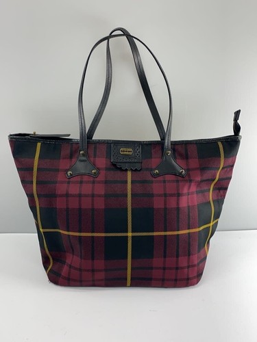 Alexander McQueen Multicolor Plaid Tote Bag Used