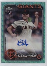 2024 Topps Chrome Update Aqua Wave Refractor /199 Kyle Harrison #AC-KH Auto 0uh1