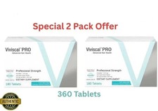 2 Pack of VIVISCAL PRO-Professional Hair Growth Tablets 180 FREE & FAST SHIPPING