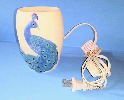 Ibis & Orchid Design Inc. Art Deco Peacock Resin Night Light 