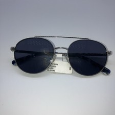 NEW Nautica NLS 6012 Rx'able Silver Round Aviator Sunglasses 53-18-140