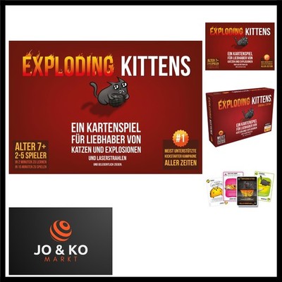Exploding Kittens, Exploding Kittens, Grundspiel, Partyspiel, Kartenspiel, 2-...