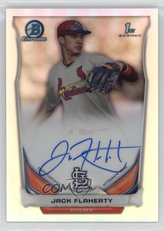 2014 Bowman Draft Chrome Pick Refractor Jack Flaherty #BCA-JF Auto d7k