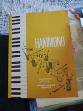 Original Hammond Organ Owner's Manual - Model J-200 Vintage. Manual Guide. VTG