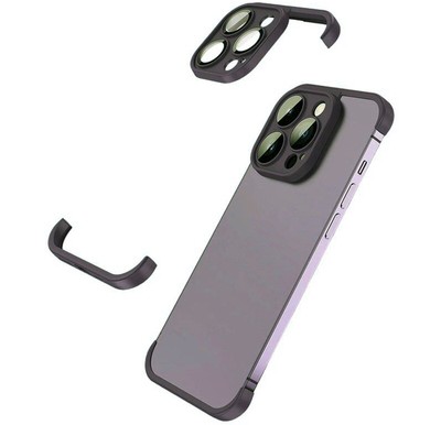 Eckpad Schutz für iPhone 15 Pro in Schwarz