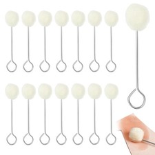 15 Pcs Wool Daubers with Metal Handle Ball Brush Leather Dye Applicator Tool Woo