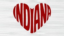 Indiana University Football Champions Hoosiers Crewneck Sweatshirt Heart