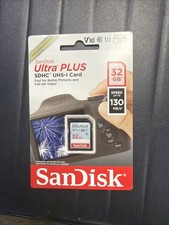 SanDisk Ultra Plus SDHC UHS-I Card 32GB *New....