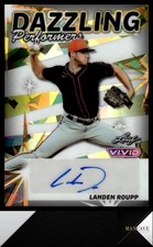 2024 Leaf Vivid #DP-LR1 Landen Roupp Auto Dazzling Performers Crystal White #/6