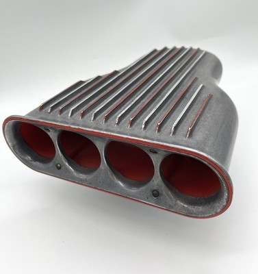 CAL CUSTOM HILBORN VINTAGE FINNED ALUMINUM AIR CLEANER SCOOP 4 BBL HOTROD GASSER