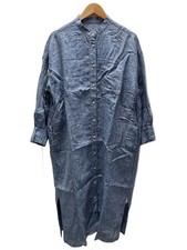 nest Robe Linen Chambray Shirt Dress Free Linen BLU Solid 01251 1128