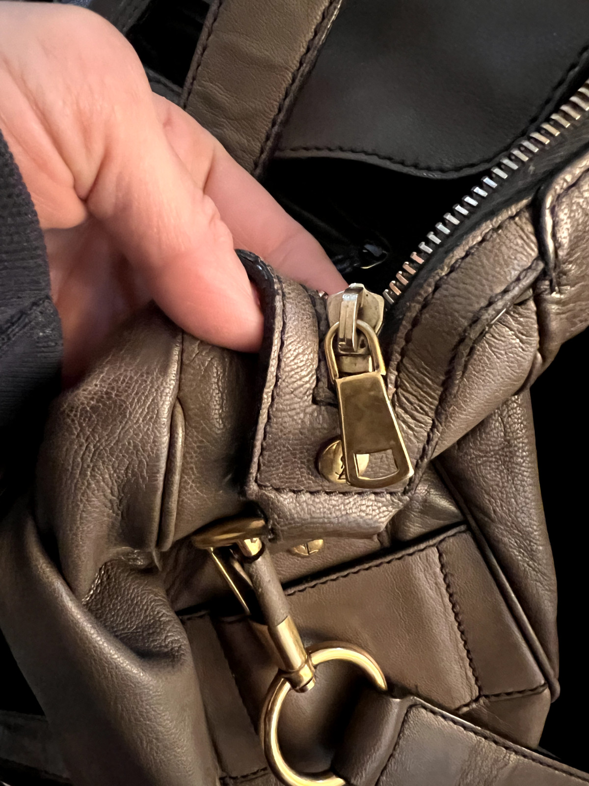 Vintage YSL saint laurent Rive Gauche 2 way bag g… - image 10