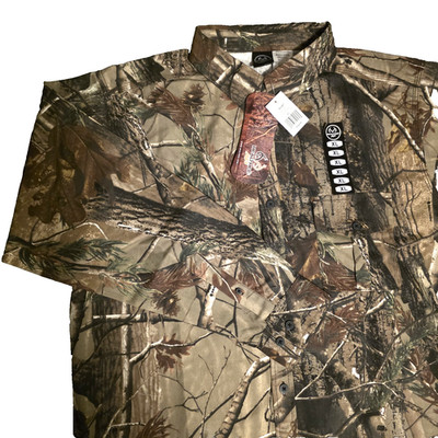 Realtree AP Mens Hunting Shirt Sz XL Realtree Print L/S Button Down Pockets NWT