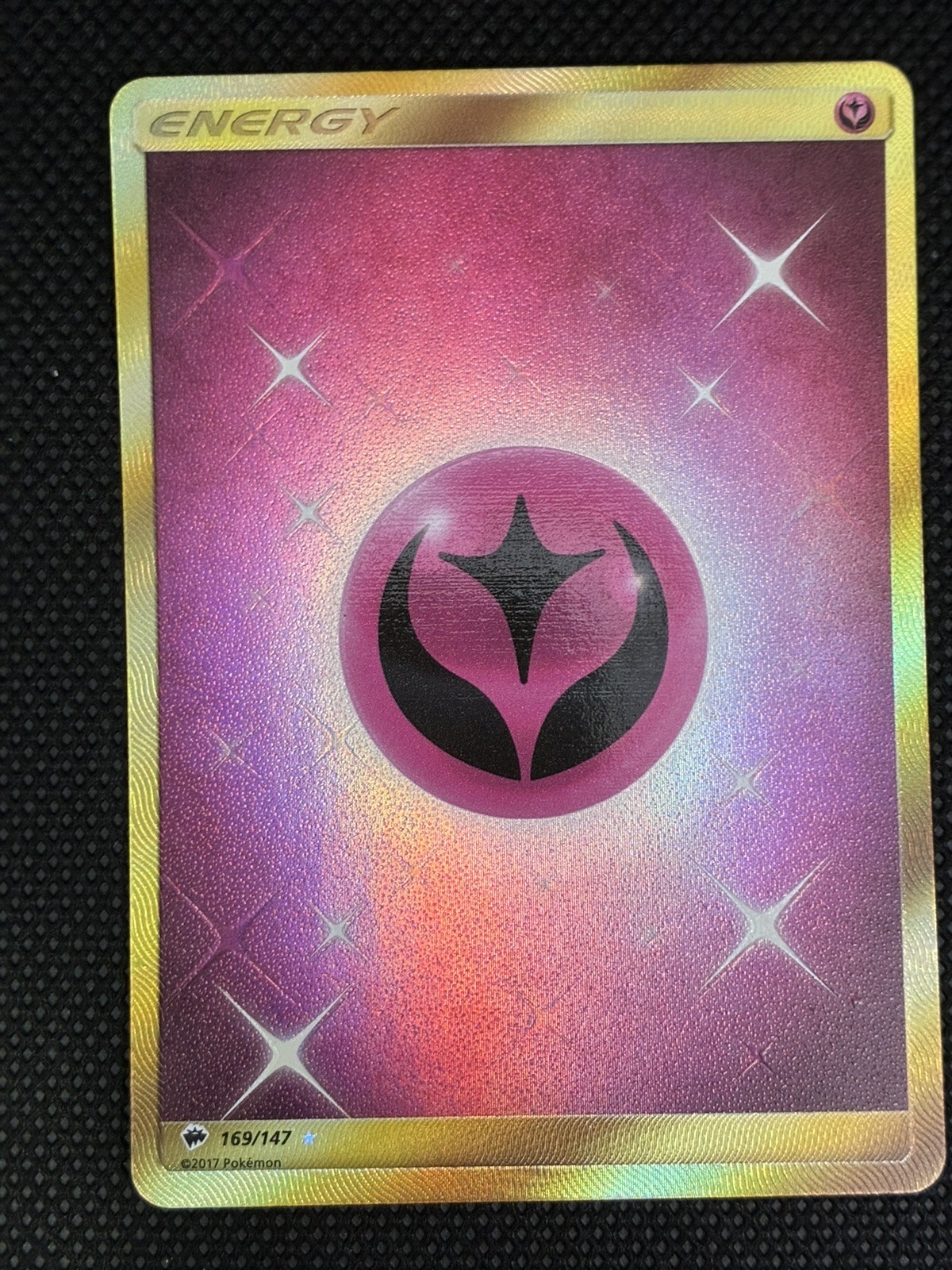 Fairy Energy Secret Rare Holo 169/147 SM Burning Shadows Pokémon Card TCG 2017