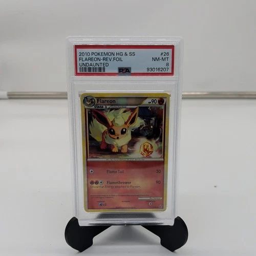 2010 POKEMON HEARTGOLD & SOULSILVER UNDAUNTED #26 FLAREON PSA 8