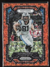 2023 Panini Prizm Disco Hayden Hurst #42 Carolina Panthers