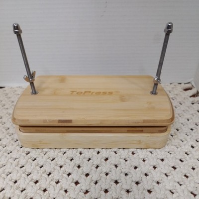ToPress Bamboo Tofu/Cheese Press, withBuilt in Strainer and Drip Tray