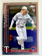 2025 Topps Chrome Update Base Card # USC8 Ryan Fitzgerald, Minnesota Twins RC