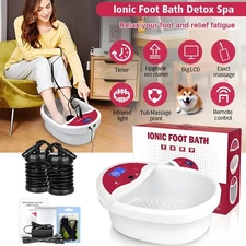 Ionic Detox Foot Spa Bath Cleanse Machine + Tub & 2 Arrays For Enhanced Bubbles