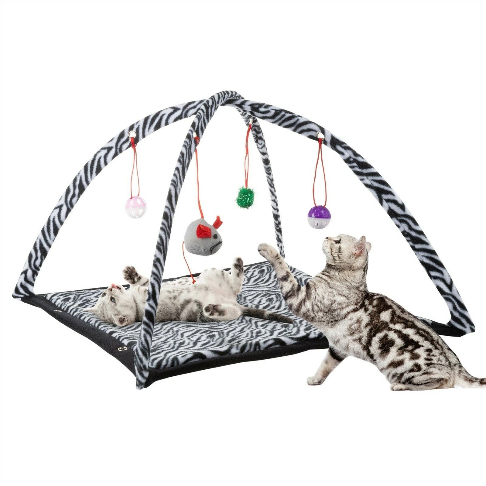 Cat Kitten Activity Play Mat Napping Hanging Balls Toys Interactive Fun Center
Opens in a new window