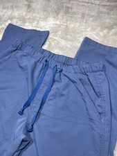 FIGS Scrub Pants Men Medium Tall Blue Drawstring Straight Uniform